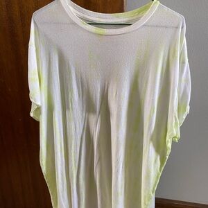 Oversized Relaxed Neon Green/Yellow Tie Dye T-shirt